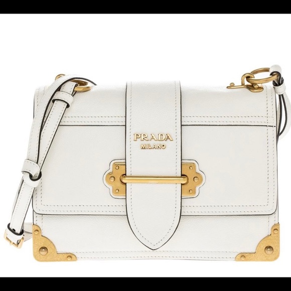 Prada Handbags - PRADA Cahier Soft Leather Shoulder Bag